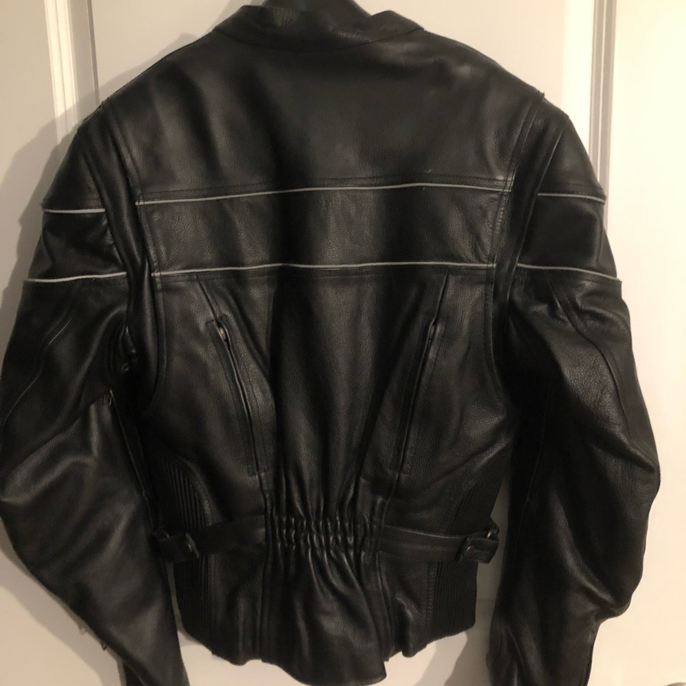Genuine Leather lined Biker Jacket - Picture 2 of 7